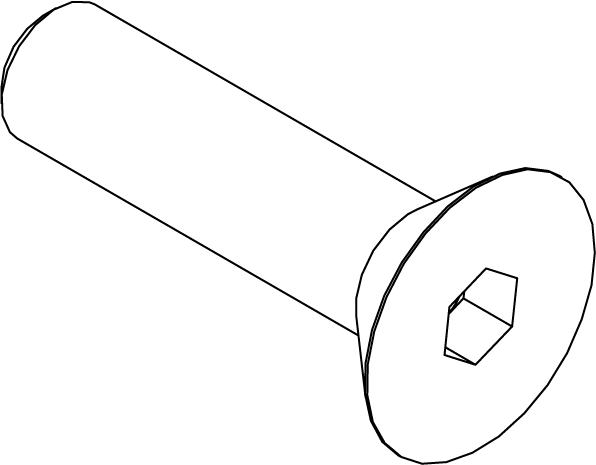 FSS0420016 - FLAT HEAD ALLEN SCREW  - 1/4  X 1
