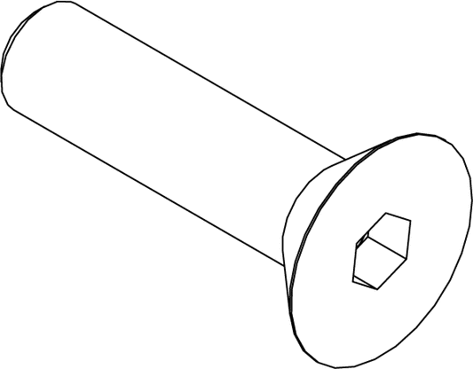FSS0420016 - FLAT HEAD ALLEN SCREW  - 1/4  X 1