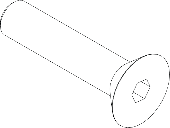 FSS0616024 - FLAT HEAD ALLEN SCREW - 3/8 X 1-1/2
