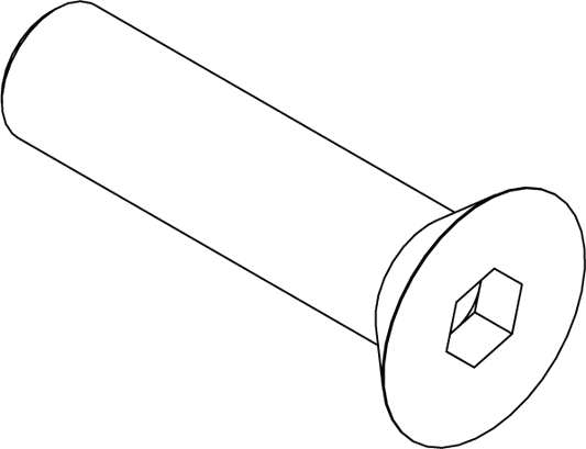 FSS0820032 - FLAT HEAD ALLEN SCREW 1/2 X 2'
