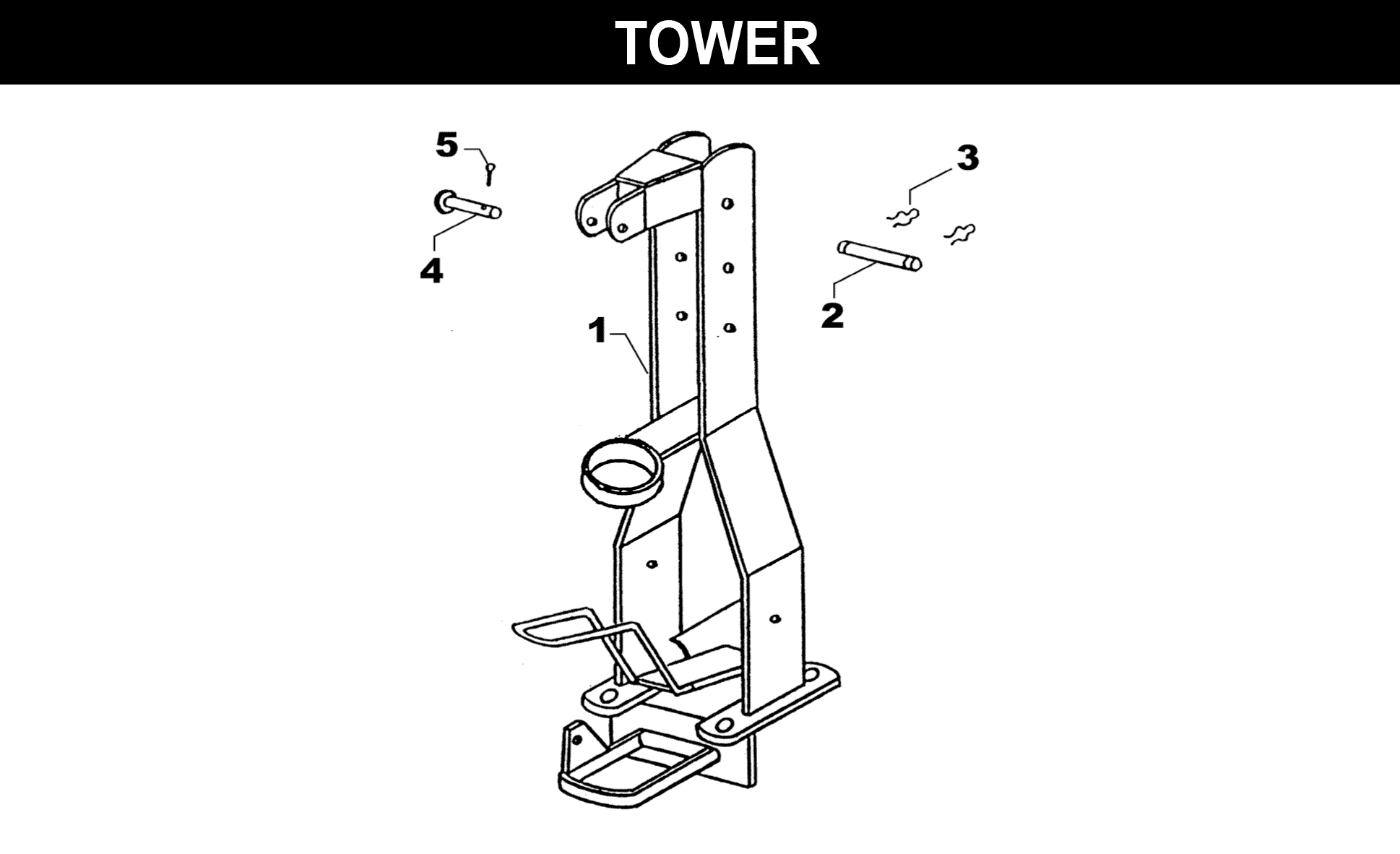 Hitch-N-Go Tower exploded diagram