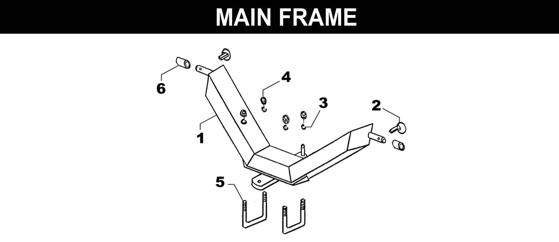Hitch-N-Go Main Frame exploded diagram