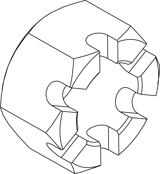 HSN1414 - SLOTTED NUT - 7/8