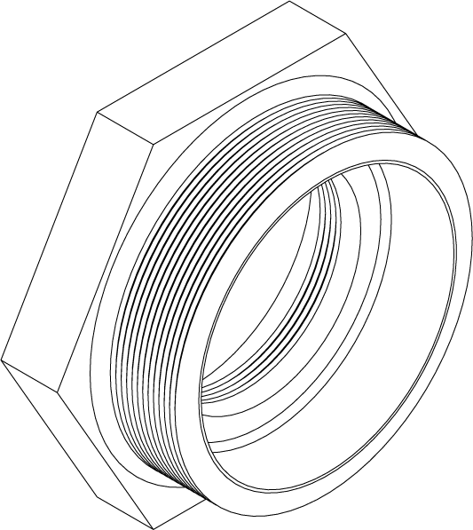 L-1251 - HEX CAP - (L-12)