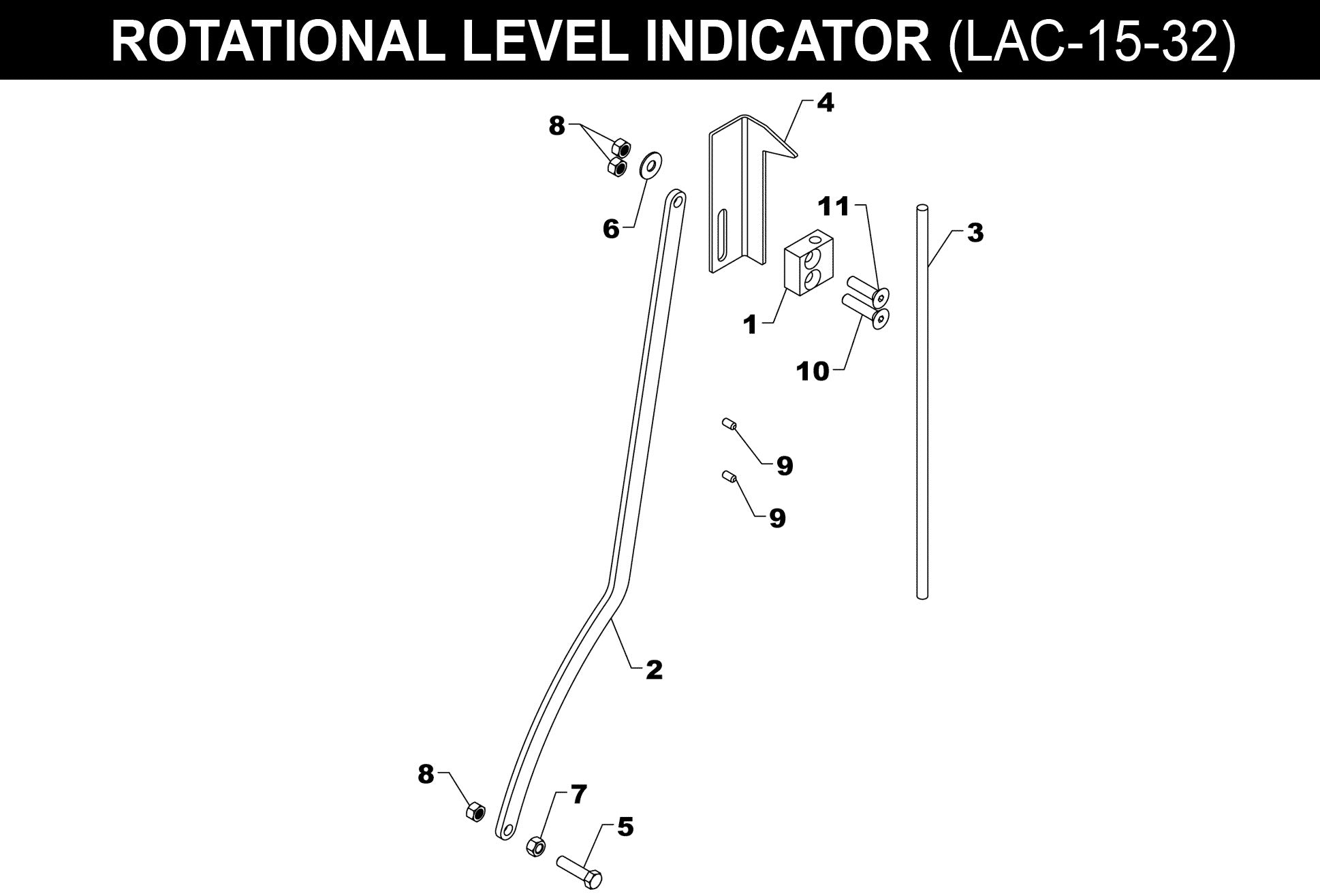 Bucket Indicator - LAC-15-32 exploded diagram