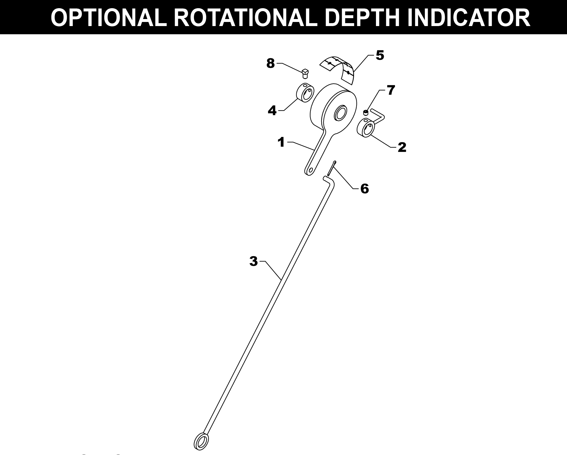 Optional Rotational Depth Indicator - Landscraper exploded diagram