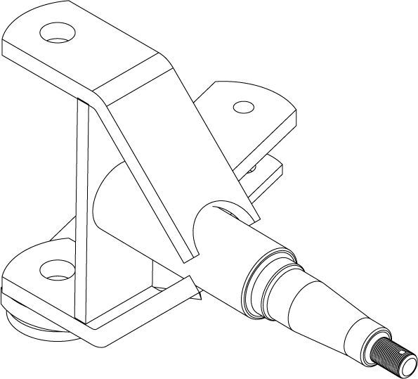 LW-25COM-L - LEFT FRONT SPINDLE
