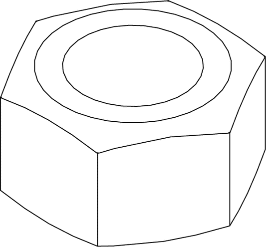 OLN1210 - 10 OVAL LOCK NUT - 3/4