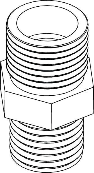PF-FMC0608 - PIPE FITTING - 1/2  TUBE TO 3/8  NPT