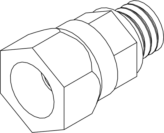 PF-OS04 - PIPE FITTING - 7/16  O-RING - 1/4  FNPT SWIVEL