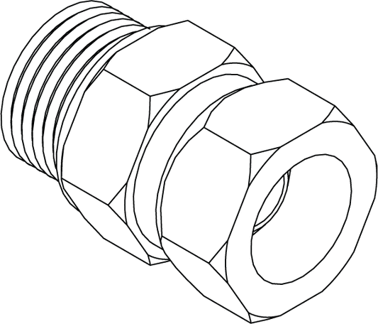 PF-OS0806 - PIPE FITTING - 3/4 TO 3/8 O-RING MALE-FEMALE