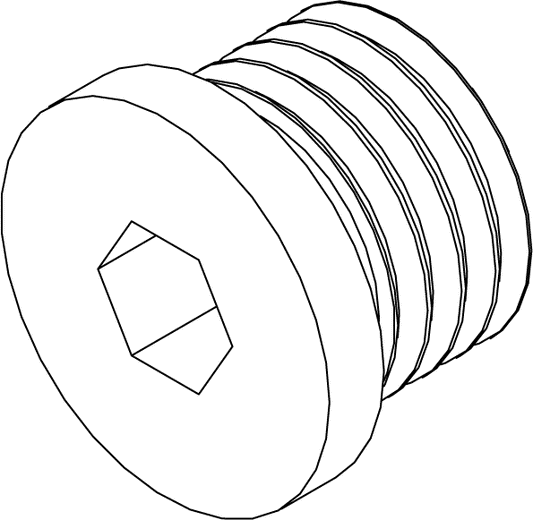 PF-POHH06 - PIPE FITTING - HOLLOW HEX PLUG 9/16