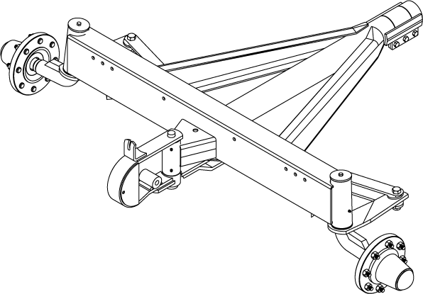 PW-1COM - FRONT AXLE COMPLETE