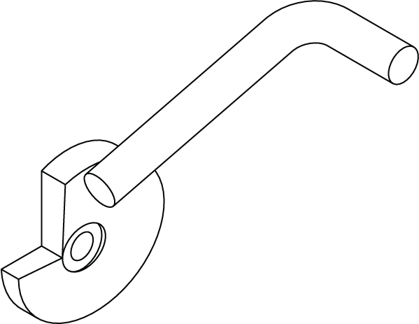 QC-811AS-L - LATCH HANDLE FOR QUICK ATTACH UNIT - LEFT SIDE