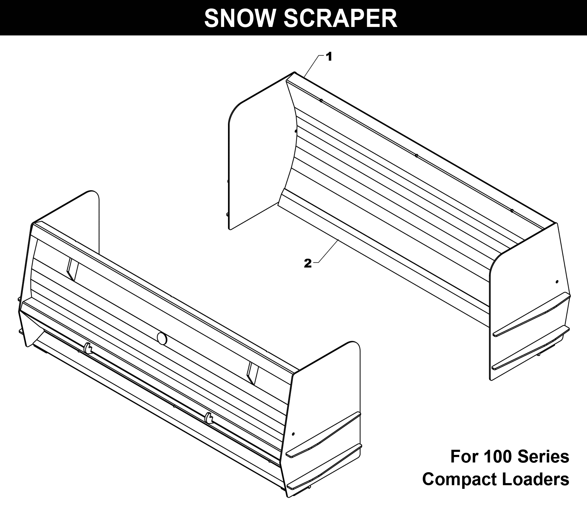 Snow Scrapers - 100 Series Compact exploded diagram