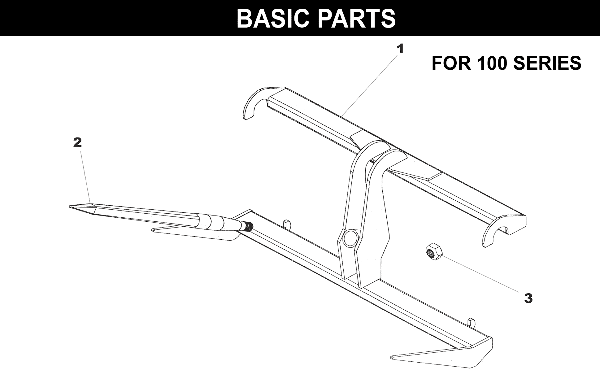 Bale Spear for 100 Series Loaders SP-160 exploded diagram
