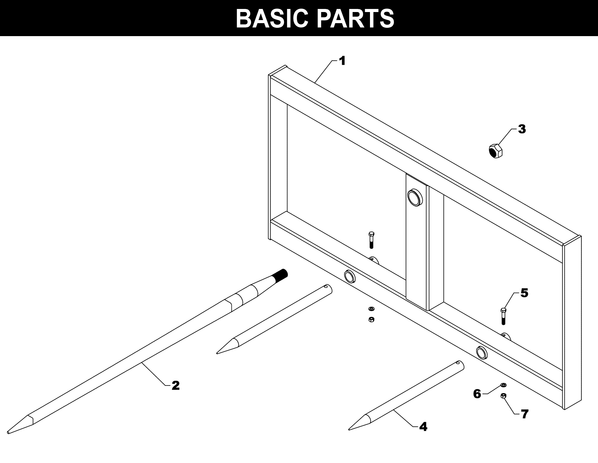 SP-43 Basic Parts exploded diagram