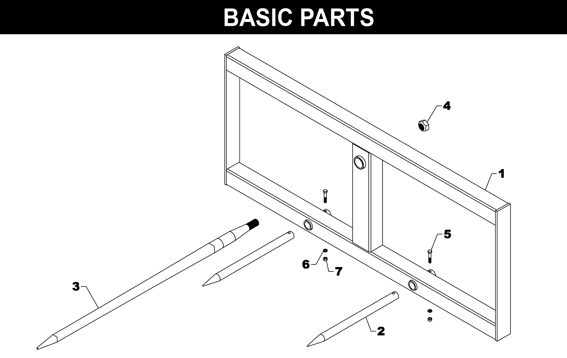 SP-76 Basic Parts exploded diagram