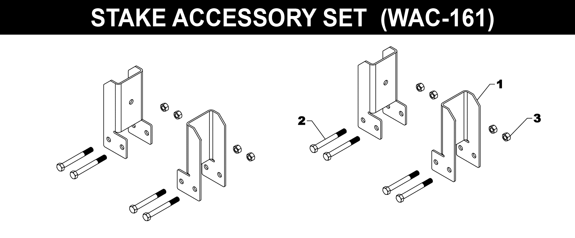 Stake Accessory Set - WAC-161 exploded diagram