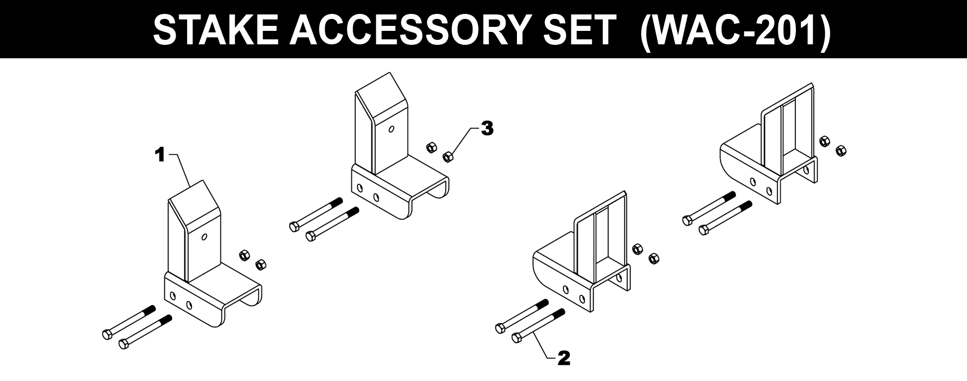 Stake Accessory Set - WAC-201 exploded diagram