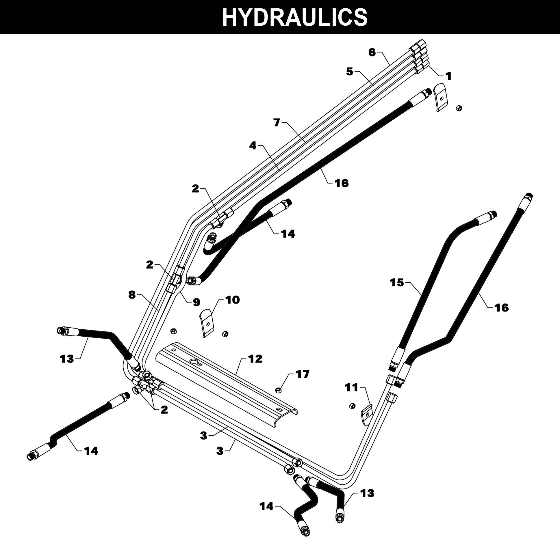 TA-26-12 Hydraulics exploded diagram