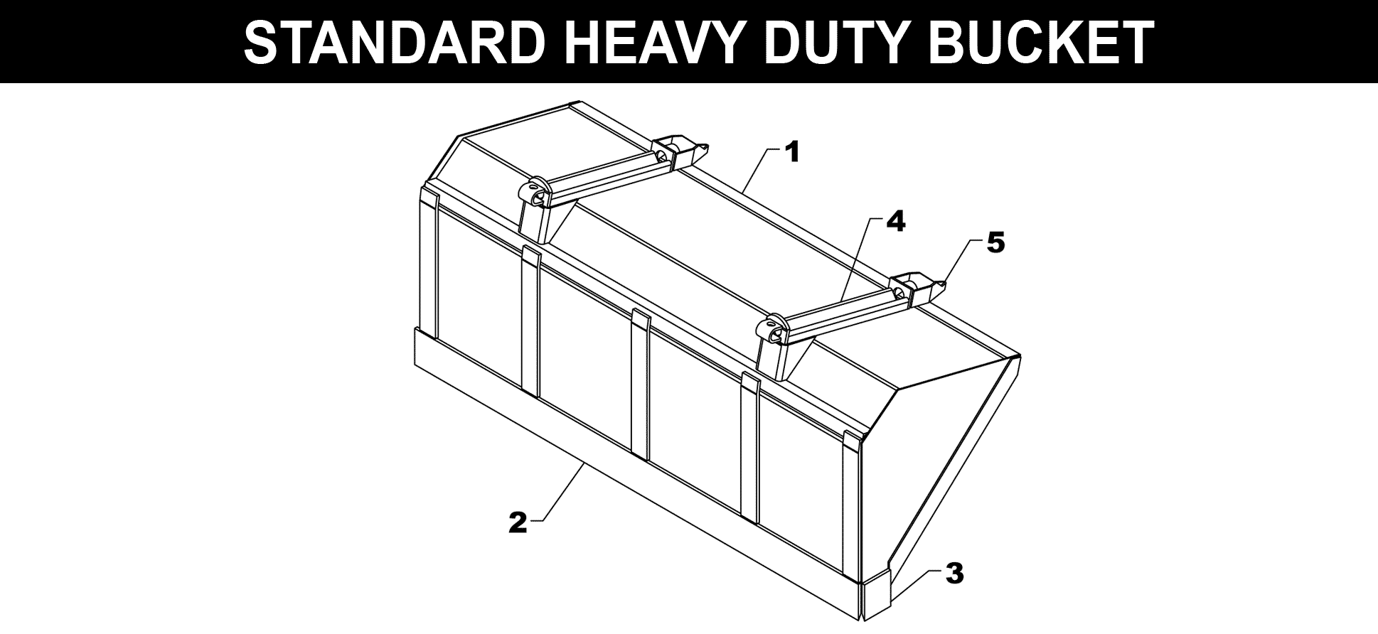TA-45 series BUCKET exploded diagram