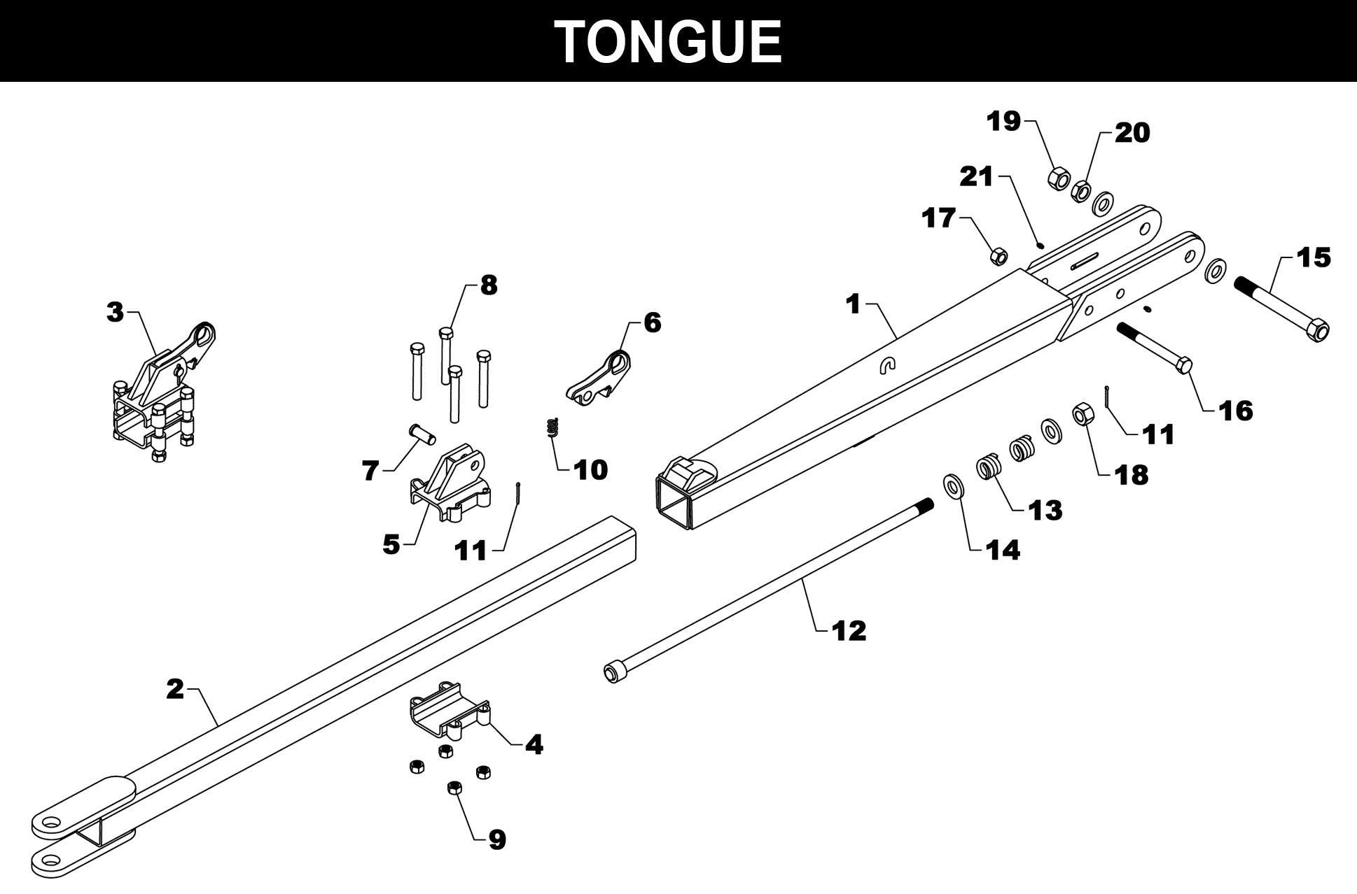 WW-2416 Tongue exploded diagram