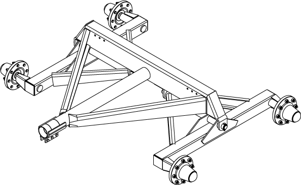 TW-43COM - REAR AXLE COMPLETE