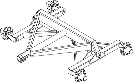 TW-43COM - REAR AXLE COMPLETE