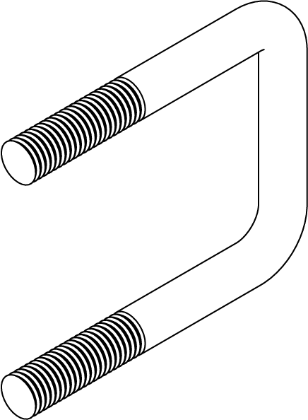 U-5 - U-BOLT -5 (4-1/2 INSIDE LEG)