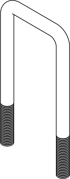 U-8 - U-BOLT -8 (7-5/8 INSIDE LEG)