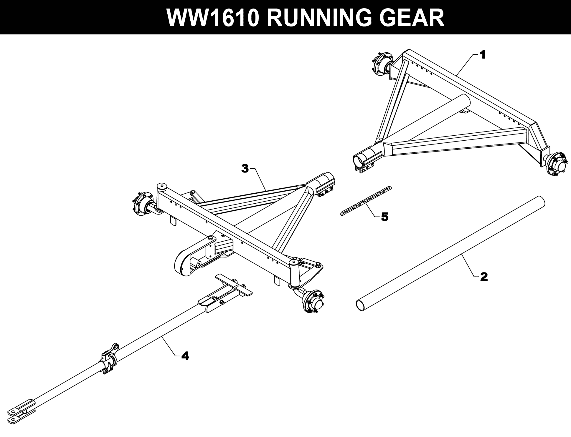 WW-1610 Running Gear exploded diagram