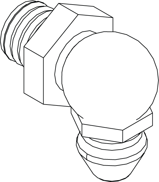 ZER523 - GREASE FITTING - 90 DEGREES